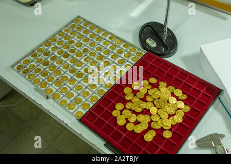 Antiche monete d'oro Israele Antichità autorità Foto Stock