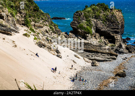 Campo da sci di sabbia vicino a Toji Beach, Shimoda, Giappone Foto Stock