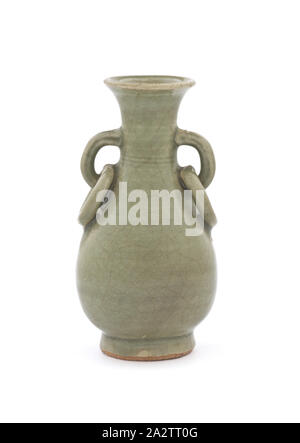 Vaso, dinastia Yuan, dinastia Yuan, 1275-1399, gres porcellanato, 6-1/8 x 3-1/4 x 3-1/4 in., Arte Asiatica Foto Stock