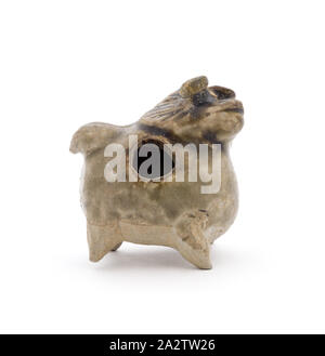 Whistle, dinastia Tang, gres (changsha Ware), 2 x 2 in., Arte Asiatica Foto Stock