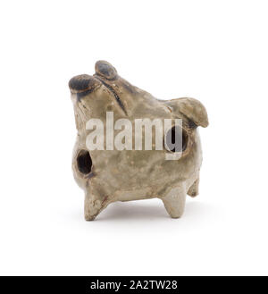 Whistle, dinastia Tang, gres (changsha Ware), 2 x 2 in., Arte Asiatica Foto Stock