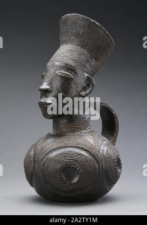 Vaso, Mangbetu persone, xx secolo, ceramica, 11-3/16 in., Arte Africana Foto Stock