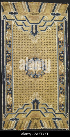 Rug, inizi del XIX secolo, lana, cotone, 50-7/8 x 27 in., tessile e della moda arte Foto Stock