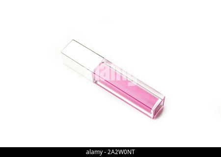 Lip Gloss su sfondo bianco Foto Stock
