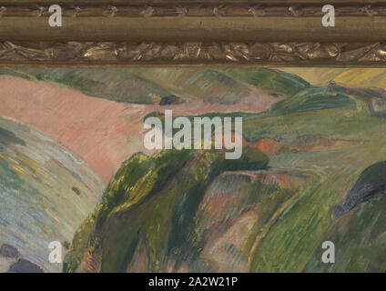 Al di sopra del mare, Paul Gauguin (Francese, 1848-1903), 1889, olio su tela, 29 x 36-5/8 in. (Tela) 36-7/8 x 44-5/16 x 2-1/2 in. (Incorniciato, smaltate), firmato e datato in basso a destra: P. Gauguin 89 Frame etichetta, verso, inchiostro su carta adesiva, sinistra in prossimità dell'angolo inferiore: Z14534 Josefo TAGLIATA SPAGNOLO 0.00FT £320, OGGETTO ARTISTA GAILGIN, commenti PEND JD ORDINE/, dovuta tornare 30-10-92 scheda di supporto etichetta, verso, inchiostro su carta adesiva, superiore sinistra: VAN GOGH E GAUGUIN: STUDIO DEL SUD, CAT: 96 Cassa: 61 {] manoscritta, Paul Gauguin, FLAGEOLET (flauto?) PLAYER sulla scogliera, 1889, olio su tela, 73 x 92 x cm., ( Foto Stock