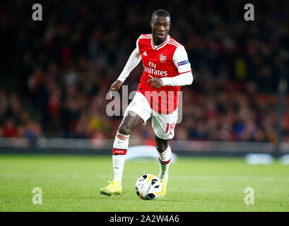 Londra, Regno Unito. 03 ott 2019. Londra, Regno Unito, ottobre 03 Nicolas Pepe di Arsenal durante Europa League Gruppo F tra l'Arsenal e Standard Liege all'Emirates Stadium di Londra, Inghilterra il 03 ottobre 2019. Credit: Azione Foto Sport/Alamy Live News Foto Stock