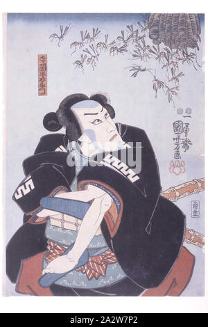 La Teraoka Heiemon, Utagawa Kuniyoshi (giapponese, 1798-1861), 1853, inchiostro su carta, woodblock stampa, 14-1/4 x 10-1/4 x 1/32 in., Arte Asiatica Foto Stock