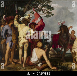 Scena di incoronazione, Abramo Bloemaert (Olandese, 1566-1651), 1629, olio su pannello, 35-1/2 x 85-1/2 in., Europeo la pittura e la scultura prima del 1800 Foto Stock