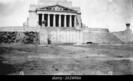 Negativo - Melbourne, Victoria, 1934, il Tempio della Rimembranza Foto Stock