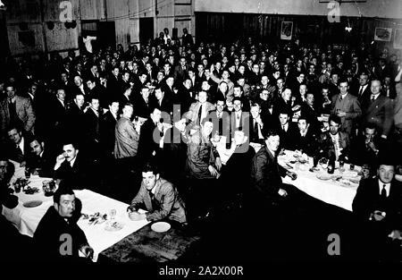 Negativo - Prahran, Victoria, Apr 1948, un esercito reunion in Prahran Drill Hall Foto Stock