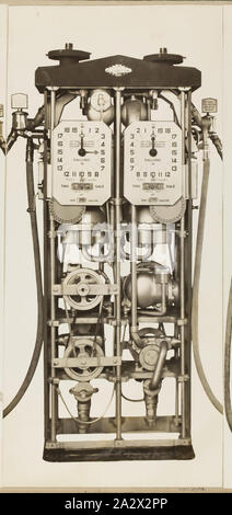 Fotografia - prodotti di ingegneria Pty Ltd, Epex-Beckmeter pompa benzina, 1938, uno di 59 in bianco e nero le fotografie contenute in un album fotografico. Le immagini raffigurano le pompe di benzina prodotta da prodotti di ingegneria Pty. Ltd., EPEX. Le fotografie sono montate su entrambi i lati delle pagine di album, alcune immagini sono divenute distaccate dalla pagina e sono ora alloggiati separatamente. Parte di una collezione di disegni di ingegneria, vendite brochure, cataloghi tecnici, record di società Foto Stock