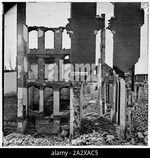 Richmond, Virginia. Gli edifici in rovina nel quartiere bruciato Foto Stock