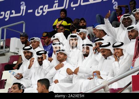 Doha in Qatar. 3 Ottobre, 2019. gli spettatori durante la IAAF mondiale di atletica del 2019 il 3 ottobre 2019 in Khalifa International Stadium di Doha, Quatar Credit: Chamid Soenar/SCS/AFLO/Alamy Live News Foto Stock