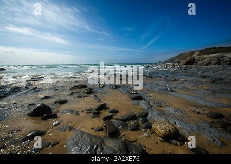 Dollar Cove, Cornwall, Regno Unito Foto Stock