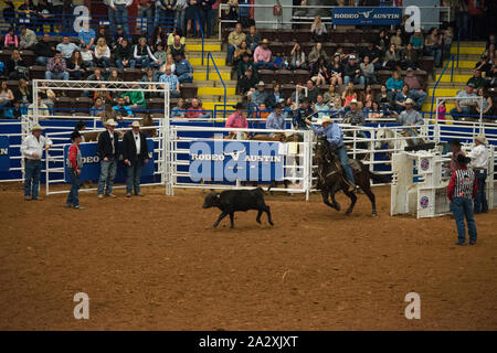 Rodeo concorrenza a stella del Texas Fair e Rodeo, prodotta da Rodeo Austin di Austin in Texas Foto Stock