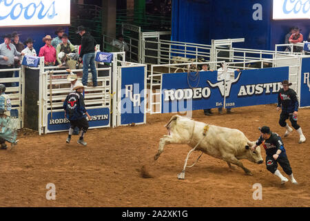 Rodeo concorrenza a stella del Texas Fair e Rodeo, prodotta da Rodeo Austin di Austin in Texas Foto Stock