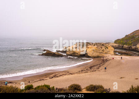 Spooner's Cove a Montaña de Oro parco dello stato. Los Ojos, California, Stati Uniti d'America. Foto Stock