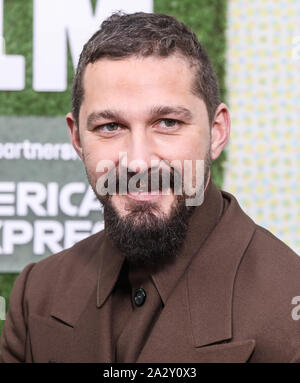 Londra, Regno Unito. 03 ott 2019. Shia LaBeouf assiste la premiere del burro di arachidi Falcon come parte del BFI London Film Festival al Luxe Odeon Leicester Square a Londra. Credito: SOPA Immagini limitata/Alamy Live News Foto Stock