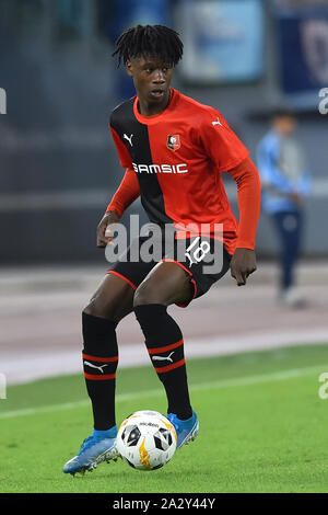 Roma, Italia. 04 ott 2019. Calcio Europa League secondo turno match Lazio v Stade Rennais. Roma (Italia) Ottobre 3th, 2019 Eduardo Camavinga Credit: Indipendente Agenzia fotografica/Alamy Live News Foto Stock