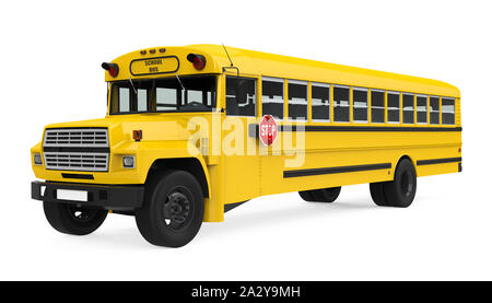 Scuola Bus isolato Foto Stock