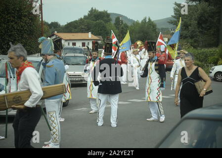 Feste di basco nel sud-ovest della Francia, pasakdek Foto Stock