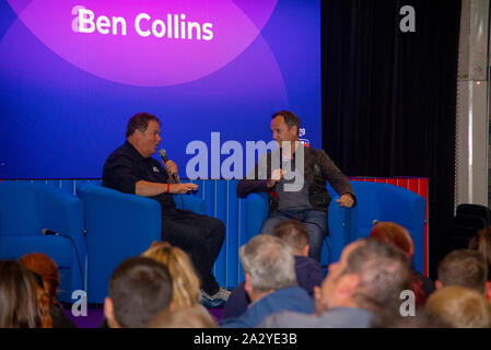 Ben Collins (The Stig) e Mike Brewer a Londra Motor Show maggio 2019, Excel London Foto Stock