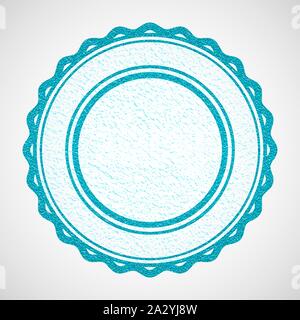 Illustrazione Vettoriale. Blu timbro di gomma. Grunge texture. Abstract timbro vuoto con spazio per il testo. Illustrazione Vettoriale