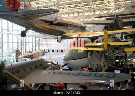 Aeromobile affissa nel Museo Nazionale dell'aria e dello spazio a Washington DC, Stati Uniti d'America Foto Stock