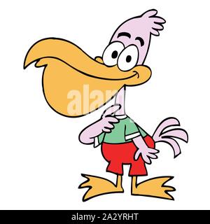 cartoon pelican Illustrazione Vettoriale