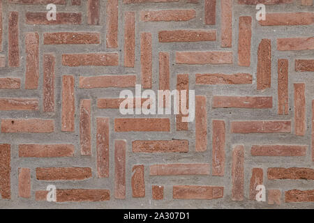 Rosso scuro muro di mattoni Texture. Grunge Seamless piastrellabile Texture. Foto Stock