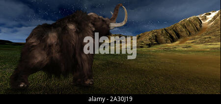 Mammoth estremamente realistiche e dettagliate ad alta risoluzione 3D image Foto Stock