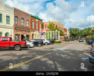 Centre Street in Fernandina Beach in Amelia Island in Florida negli Stati Uniti Foto Stock