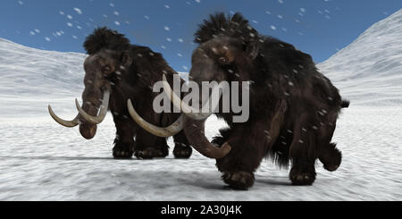 Mammoth estremamente realistiche e dettagliate ad alta risoluzione 3D image Foto Stock