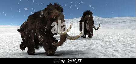 Mammoth estremamente realistiche e dettagliate ad alta risoluzione 3D image Foto Stock