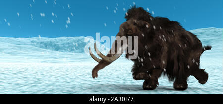 Mammoth estremamente realistiche e dettagliate ad alta risoluzione 3D image Foto Stock
