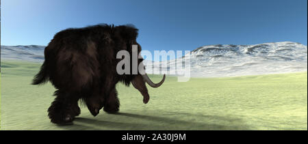 Mammoth estremamente realistiche e dettagliate ad alta risoluzione 3D image Foto Stock