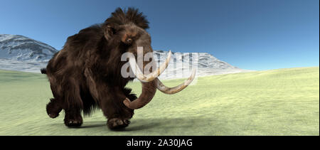 Mammoth estremamente realistiche e dettagliate ad alta risoluzione 3D image Foto Stock