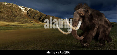 Mammoth estremamente realistiche e dettagliate ad alta risoluzione 3D image Foto Stock