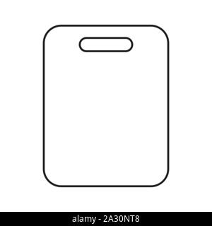 Tagliere icona di contorno su sfondo bianco. Cucina rettangolare linea scheda Icona. Rettangolo tagliere simbolo. Svuotare asse di legno. Il vettore, piatto Illustrazione Vettoriale