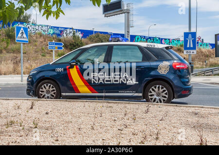 Auto della Polizia nazionale a Mallorca Foto Stock