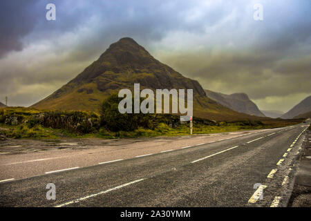 Glencoe. Area di Lochaber nelle Highlands, Scotland, Regno Unito. Highlands scozzesi. Foto Stock