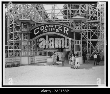 Ingresso al Coaster Cali, le montagne russe al Glen Echo (Md.) parco vicino a Washington, D.C. Foto Stock