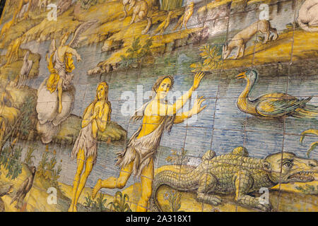 Il pavimento della chiesa di San Michele, Capri Foto Stock