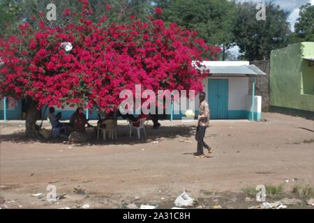 Strada di Mombasa in Kenya, estate 2015 (km 68): Coffee shop al Mackinnon Road Foto Stock