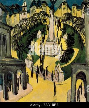 Ernst Ludwig Kirchner - Der Belle-Alliance-Platz a Berlino. Foto Stock