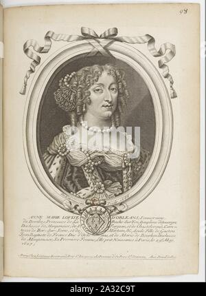 Estampes par Nicolas de Larmessin.f106.Anne-Marie-Louise-Henriette d'Orléans, duchesse de Montpensier. Foto Stock