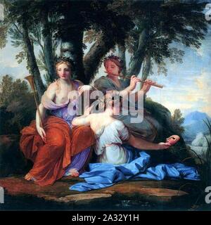 Eustache Le Sueur - Le Muse Clio, Euterpe e Thalia. Foto Stock