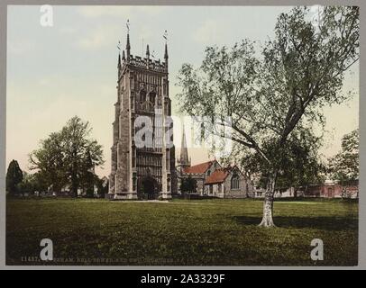 Evesham. Il campanile e le due Chiese Foto Stock