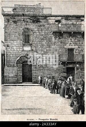 Ex Chiesa di San Nicolò di Bari (stampa antica del 1900). Foto Stock