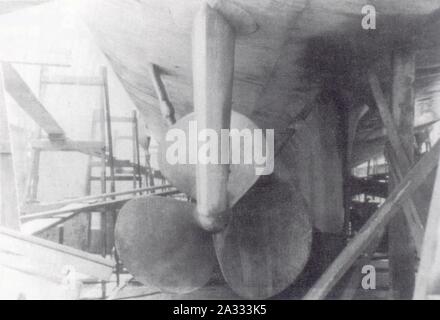 Ex T 35 DD935-Backbord-Propeller Draufsicht. Foto Stock